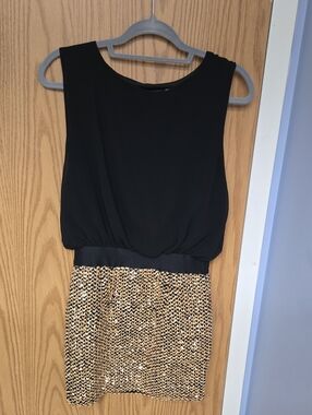 Boohoo Black Sleeveless Dress with Scoop Neck